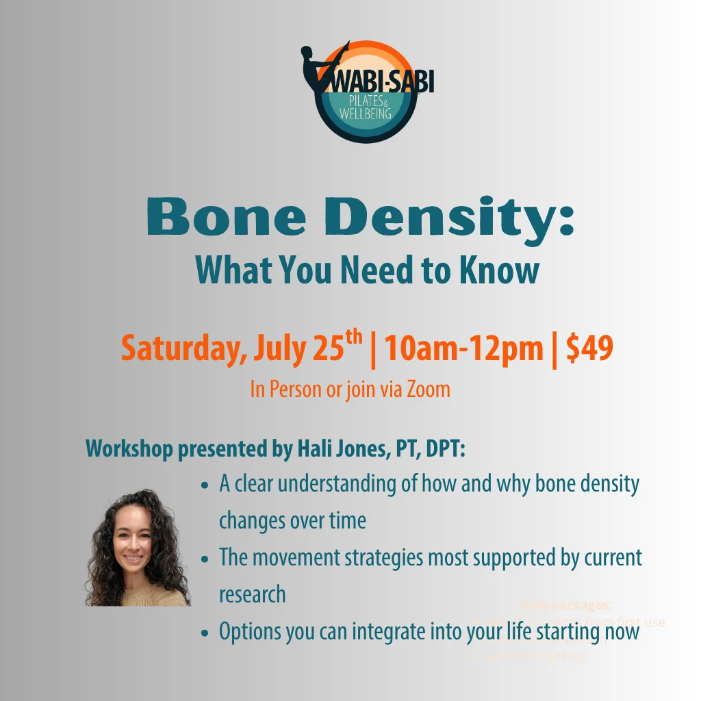 Bone Density workshop for osteopenia and osteoporosis at Boulder Pilates Studio